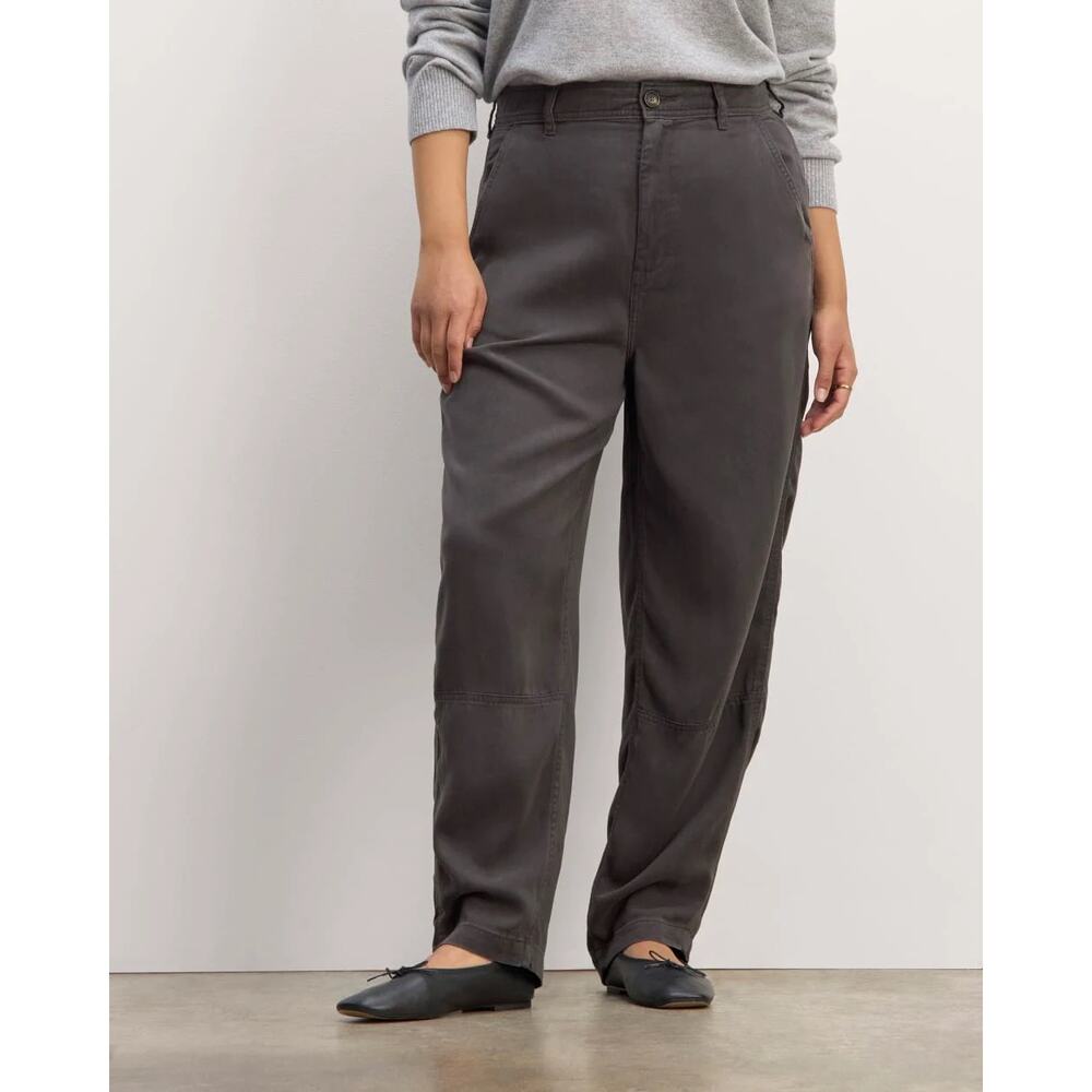 Everlane Relaxed Chino Buttersoft Graphite High Rise Tapered Pant Size 10